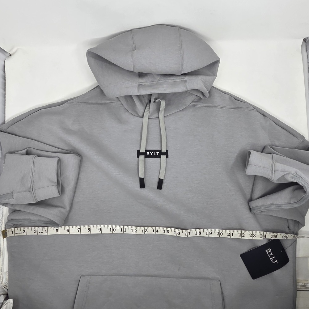 NEW BYLT Roam Knit Adapt Pullover Hoodie Sweatshirt Mens XL Gray Activewear NWT - Picture 5 of 10